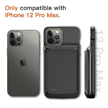 Amazon.com: Maskui iPhone 12 Pro Max Battery Case 10000mAh